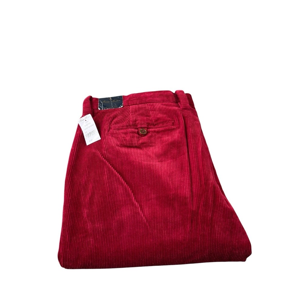 Brooks‎ Brothers Milano Fit Red Corduroy Men's Trouser Size 42x34 NWT